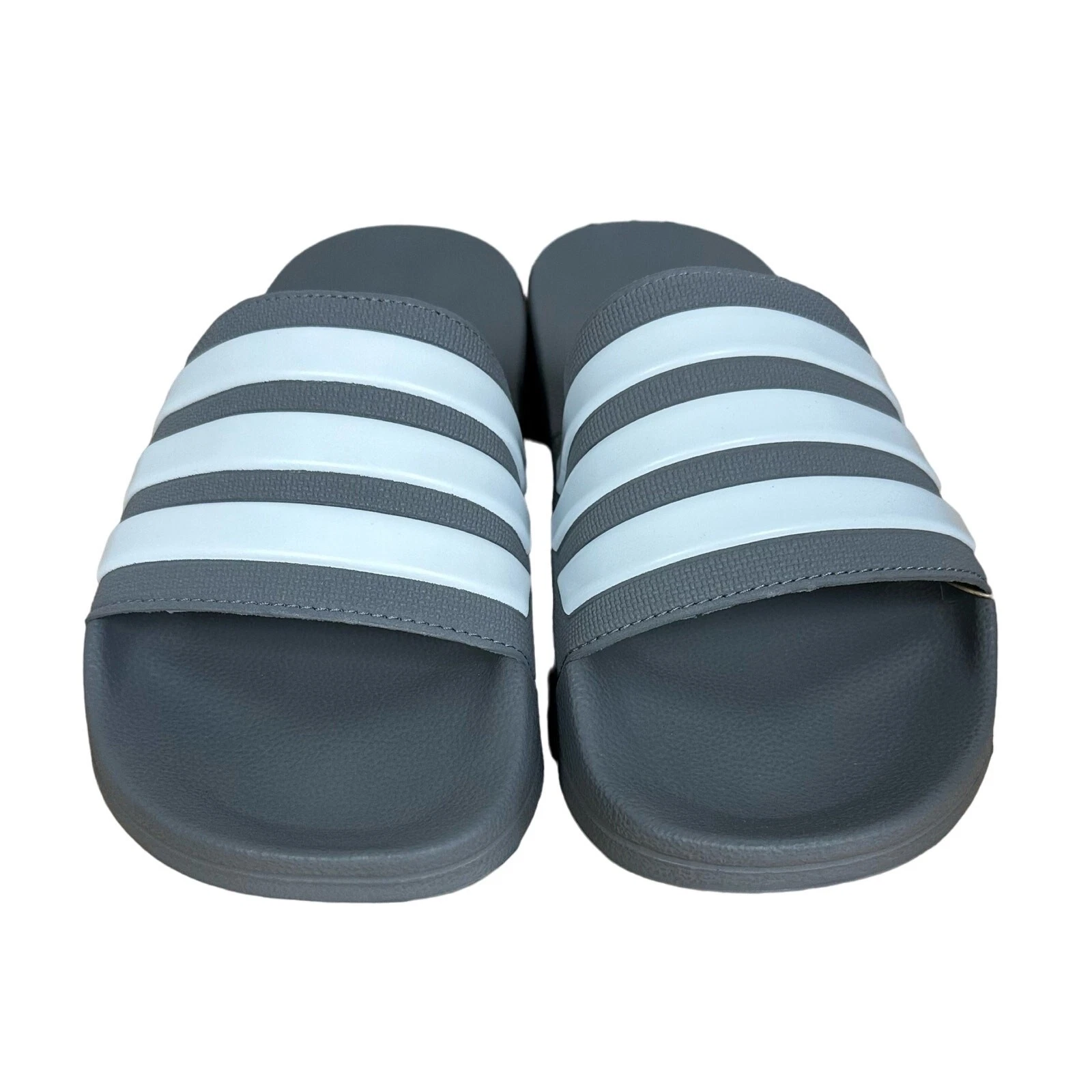 Sandalo Adidas Unisex Adulto Adilette Doccia Slides Grigio Bianco Taglia M10 W11 Nuovo