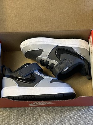 Nike Court Borough Low 2 (TDV) Athletic Shoes Baby/ Toddler Size 4c Black/Grey