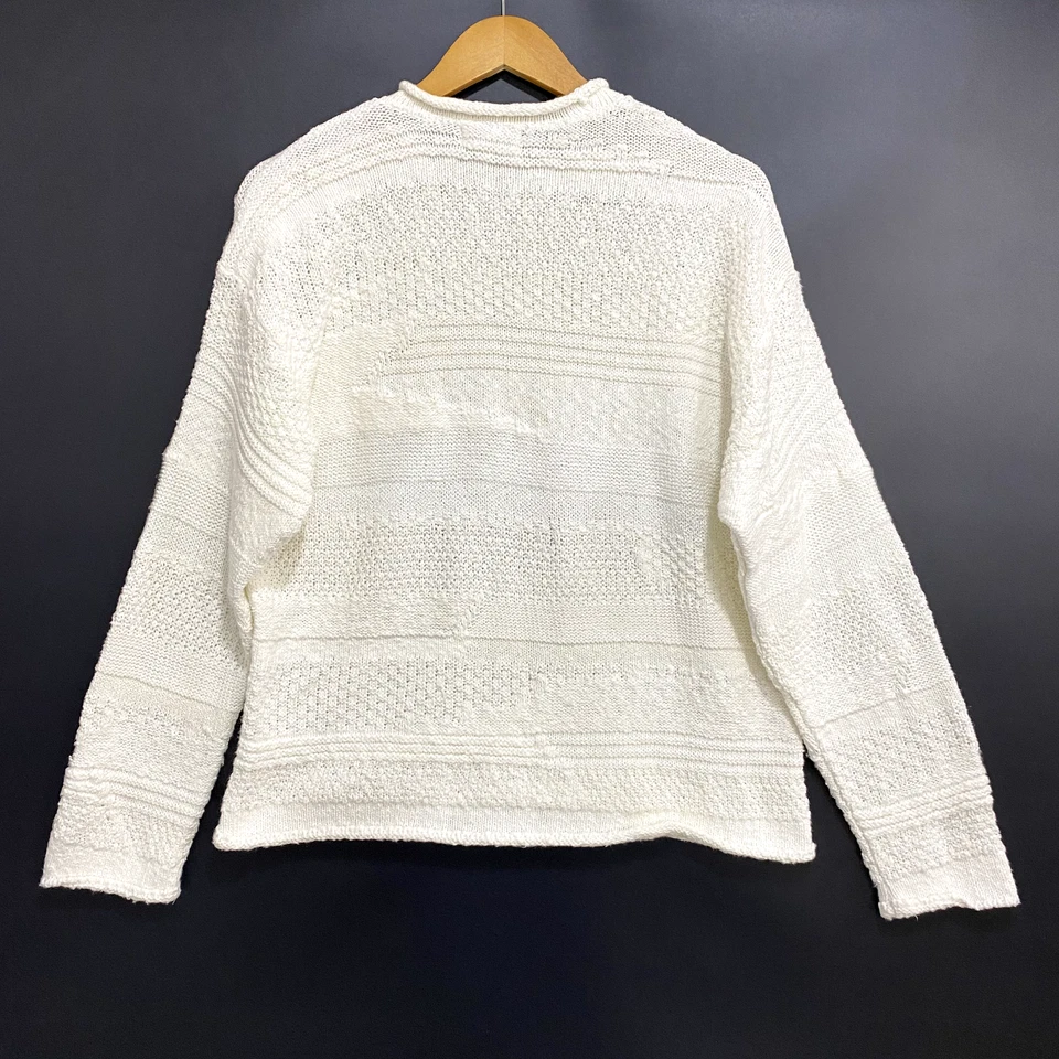 Suéter para Mujer Haley XL Blanco Pescadores Náutico Océano Grueso Cuadrado Acogedor EE. UU. Foto 3 de 4