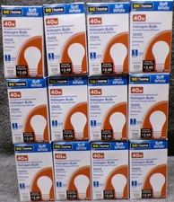 Lot Of 12 DG HOME 40 Watt A19 Dimmable Soft White Light Bulb