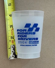 Zoox Atlassian Williams Racing Formula One F1 plastic cup, 7 oz, NEW