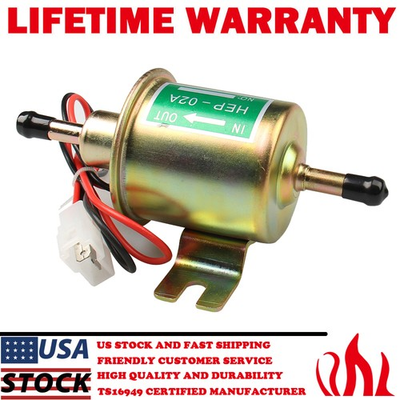 #ad Universal Electric Fuel Pump 4 7 PSI 12V Low Pressure Gas Diesel Petrol HEP 02A $14.69