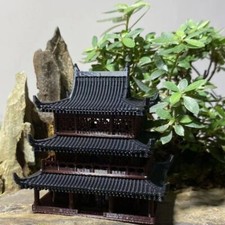 Chinese Decorative Absorbent Stone Three-layer Rockery Bonsai Pagoda Ornaments