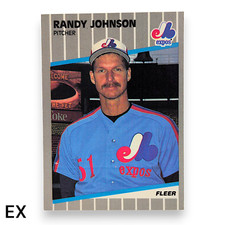 1989 Fleer Randy Johnson Rookie Card #381 Baseball Card - Blackout -EX