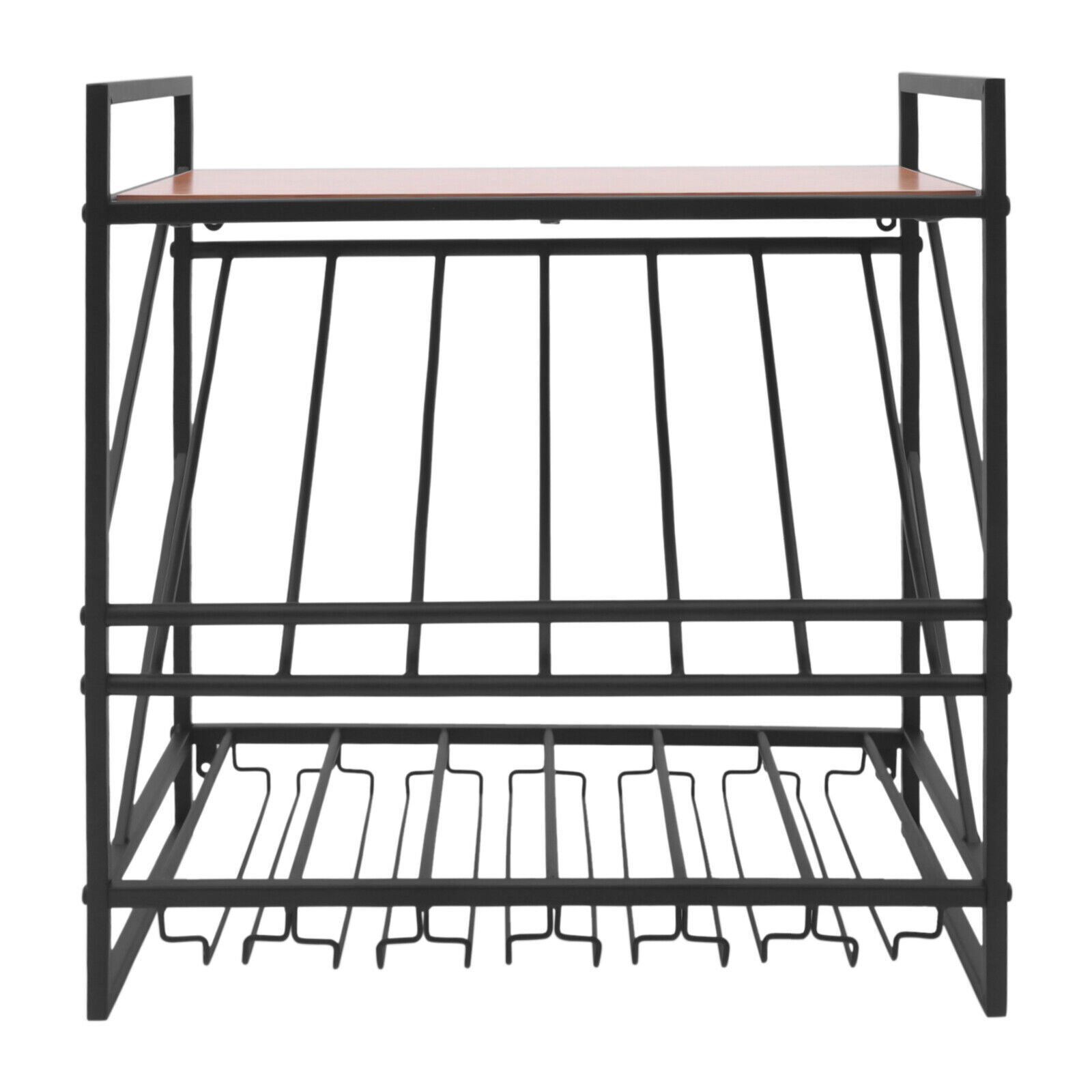Wine Rack Wall Mounted Metal Holder Storage Display Shelf Kitchen Bar