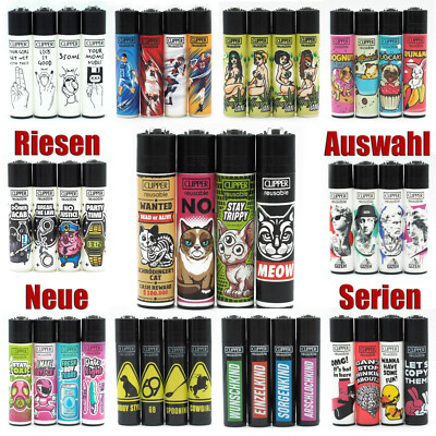 Clipper Feuerzeuge Sets Classic Kamasutra, Impact, Rick, Slogan, Shrooms, Cats