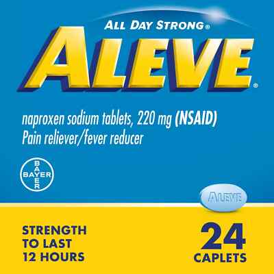 Aleve 24ct Bottles   3 Pack for All-Day Pain Relief