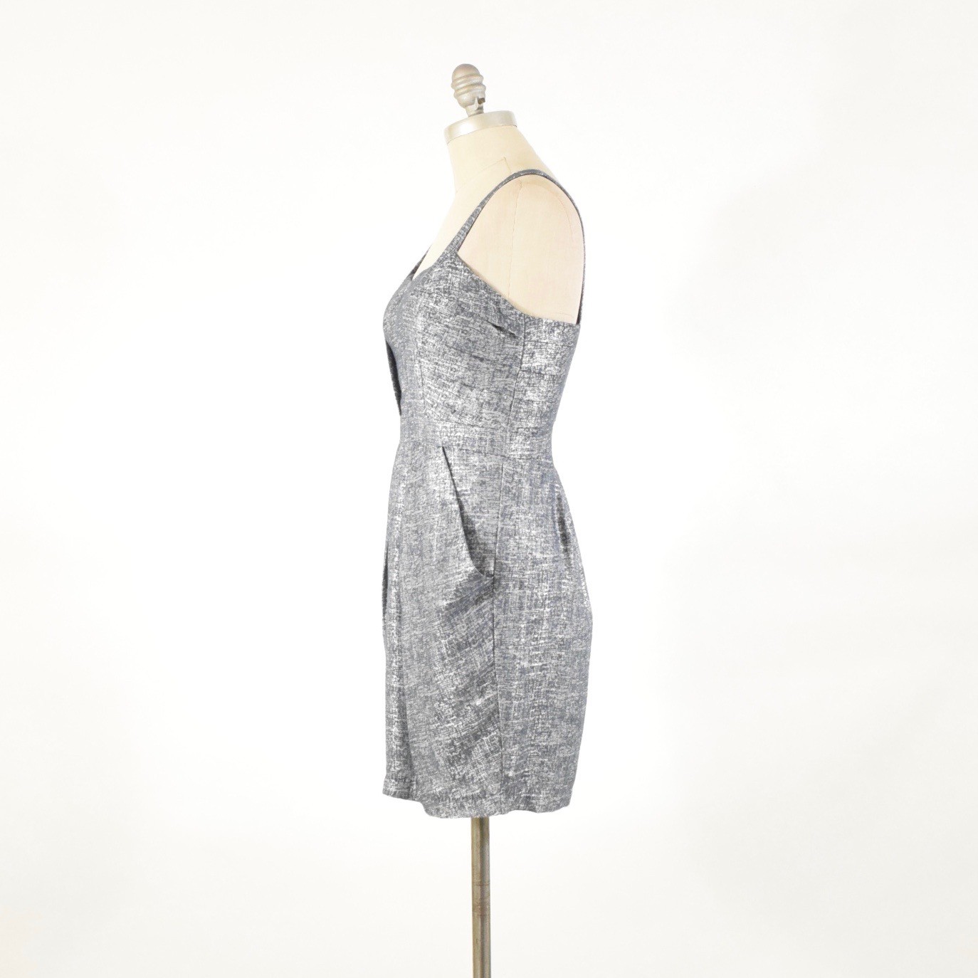BCBGeneration Dress 2 Silver Pattern Sweetheart N… - image 4