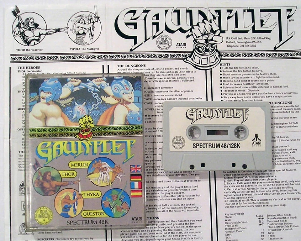 Sinclair ZX Spectrum 48K Game - GAUNTLET - US Gold - Tested & Working - Classic - Image 2 of 2