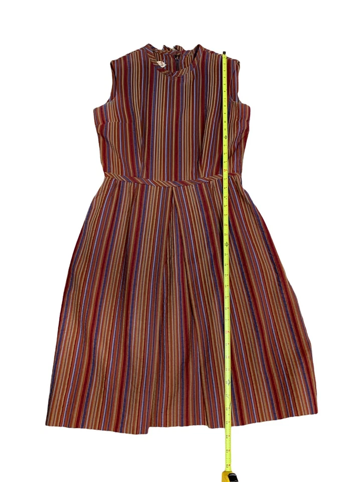 Vestido Vintage 60’S 70’s Peck & Peck Mod Rayas 5th Ave New York Union Tag EE. UU. Foto 4 de 4