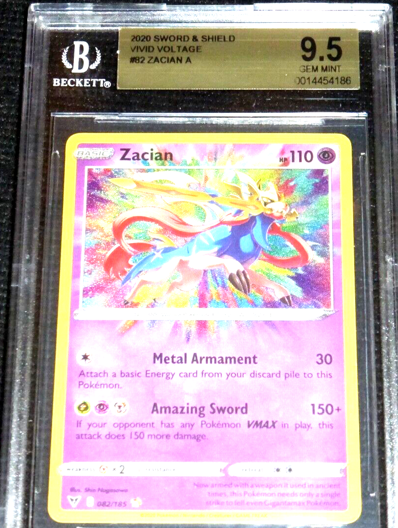 2020 Pokemon Vivid Voltage Zacian Amazing Rare 82/185 BGS 9.5