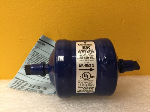 Emerson DHY00140, 3/8" Inlet O.O.F, 3/8" Outlet, Filter Drier Type 053S, New!