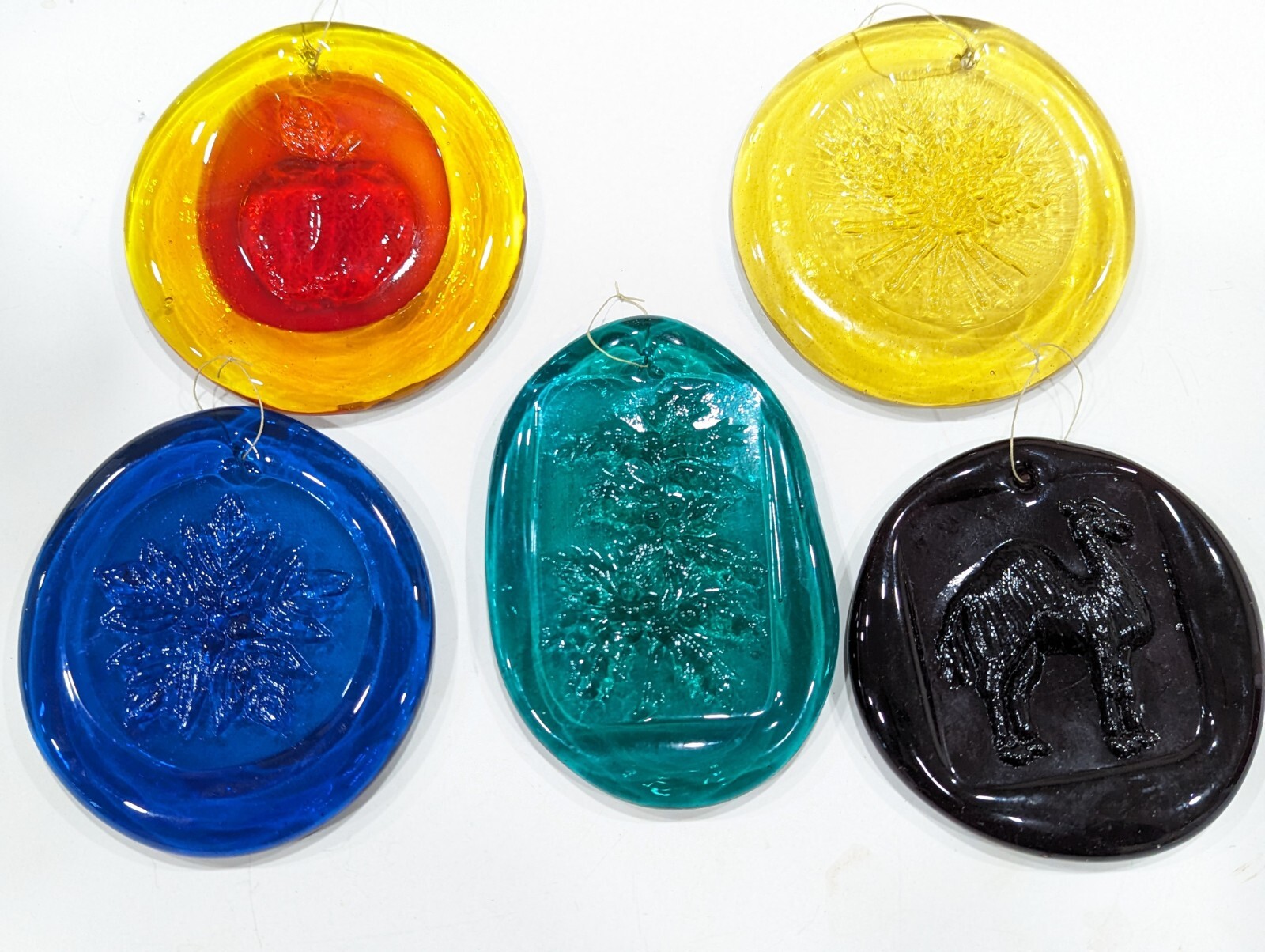 Boston Museum Of Fine Art Recycled Pressed Glass Suncatchers, Set Of 5