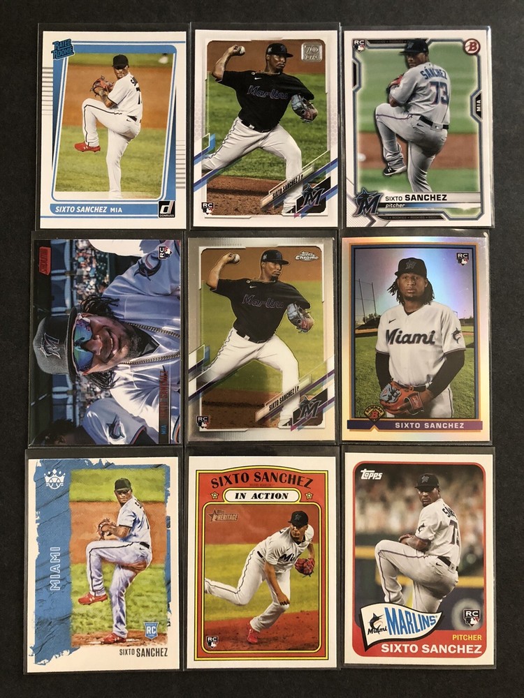 Sixto Sanchez 2021 Topps Chrome Rookie Stadium Club Red Miami Marlins 9Total
