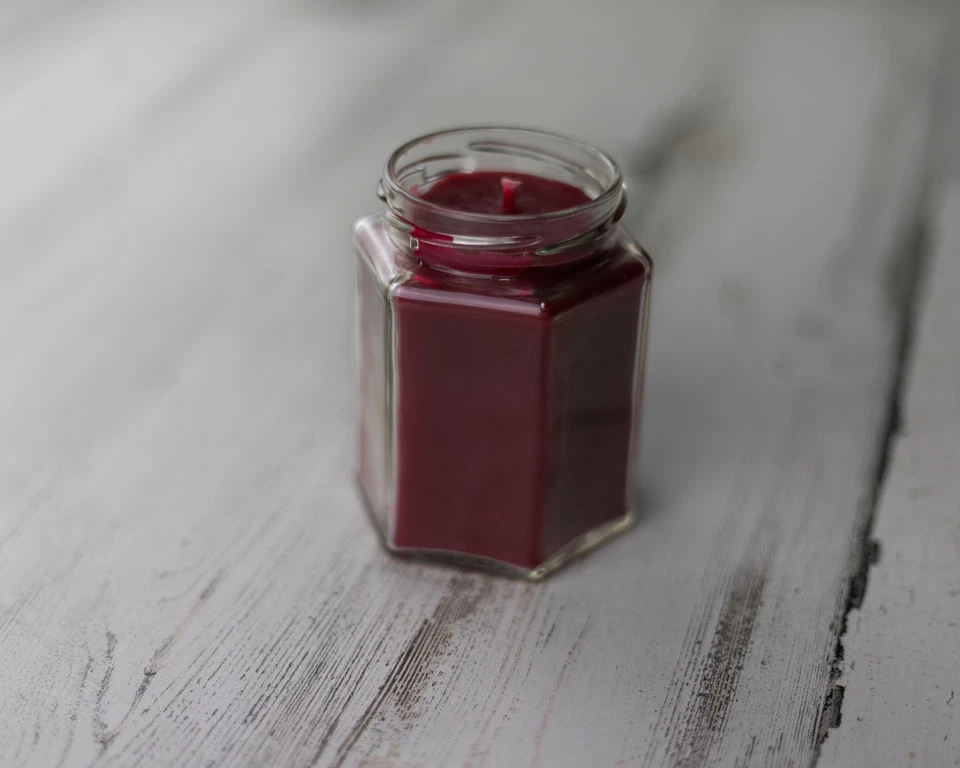 Cranberry Scented 100 Percent  Beeswax Jar Candle, 12 oz  - Image 3 of 4