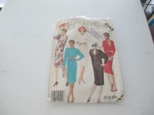 VINTAGE , OOP, UNCUT  MCCALL'S 2263  SZ 10 MISSES DRESS  NEW OLD STOCK 