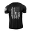 MTV Officially Licensed Distressed USA Flag Men's T-Shirt - Black (XXL)