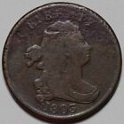 1803 Draped Bust Half Cent - Damage - Us 1/2c Copper Coin