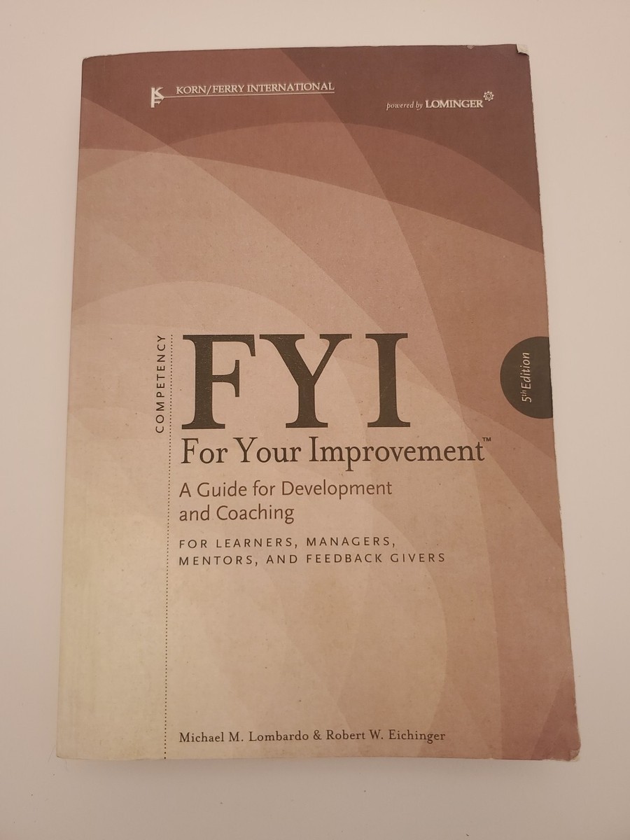 洋書 Korn Ferry For Your Improvement Amazon.com: FYI For Your Improvement, German Language