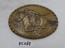 VINTAGE PONY EXPRESS RIDER BELT BUCKLE MERVYNS 1981 COMMEMORATIVE BUCKLE