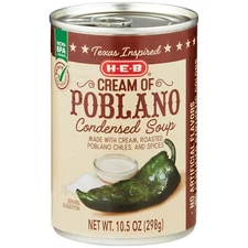 NEW HEB Cream of Pablano Condensed Soups  10.5OZ  4 PACK Cans H-E-B