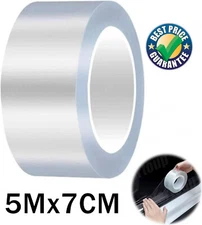 Car Door Sill Scuff Cover Sticker Anti scratch Protector Clear Carbon Fiber Film