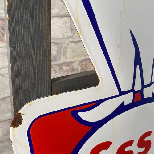 ESSO Enamel Sign 31.5x13" (80x33cm) Rare Unique Collector Motor Oil Wall Signage - Picture 7 of 24