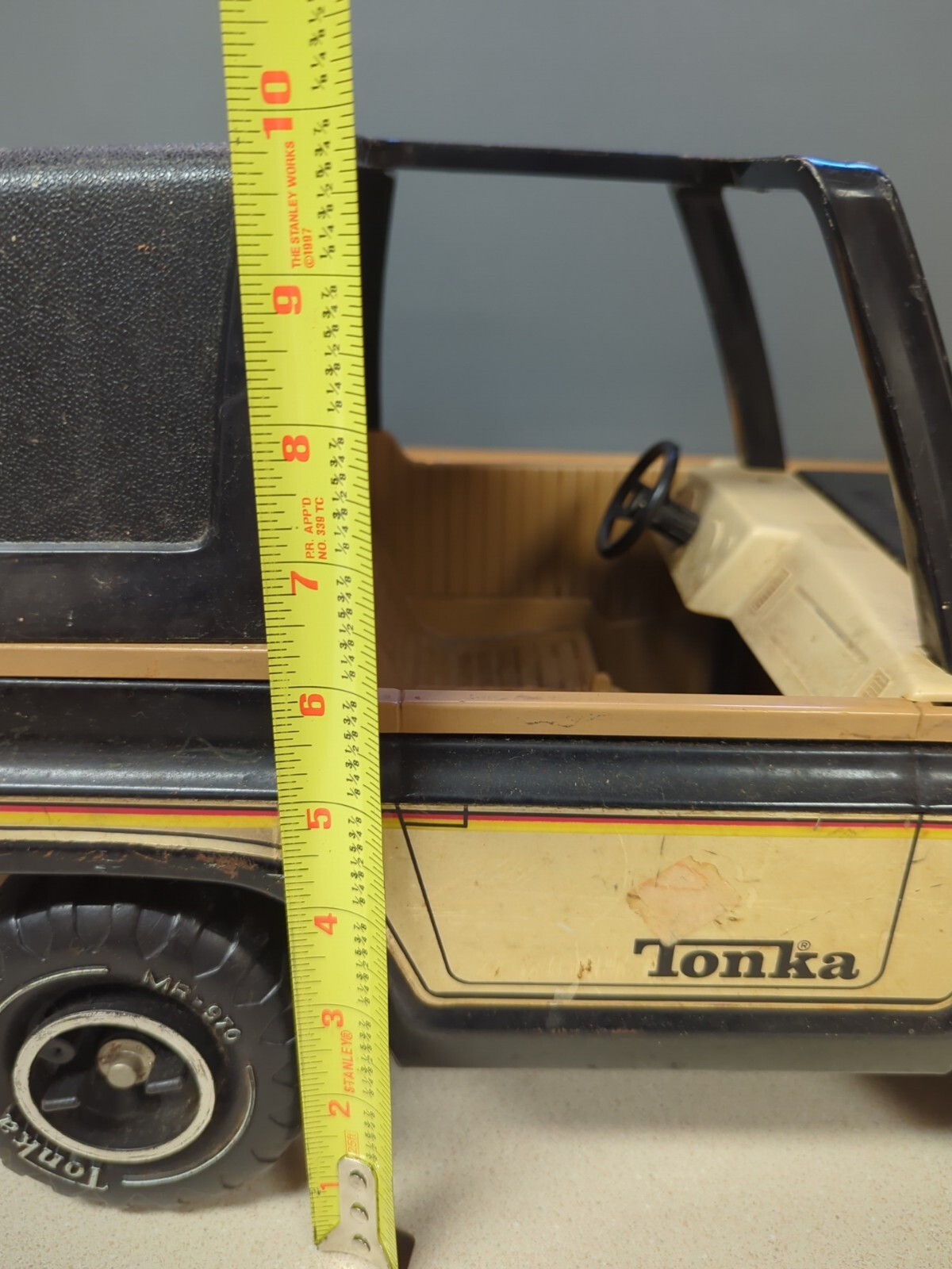 Vintage 1979 Metal Tonka MR970 Bronco Blazer Jeep Made In USA Black