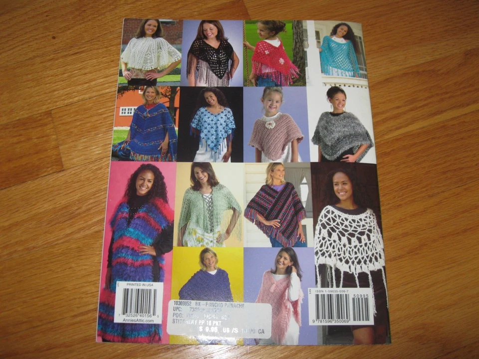 PONCHO PANACHE! Woman's 16 Designer Styles Crochet Patterns Annie's Attic - Image 2 of 4