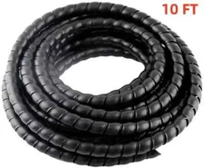Hydraulic Hose Spiral Wrap 3/4" Wire Protector Cover Guard Cable Organizer 10FT