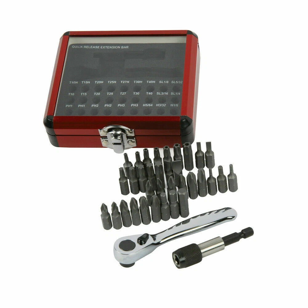 Ratchet MICRO MINI BIT STAR HEX TORX BITS TORK TIP T10 T40 Tool