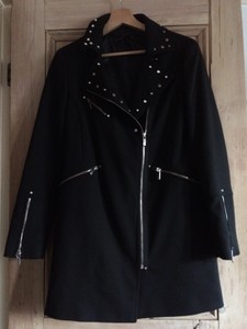 zara studded coat