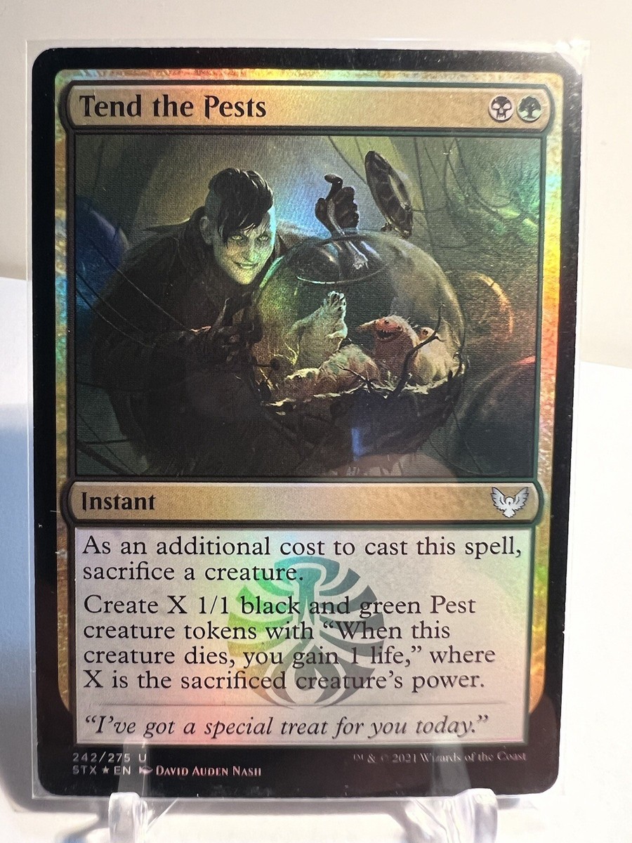 MTG FOIL Tend the Pests (242/447) Strixhaven School of Mages