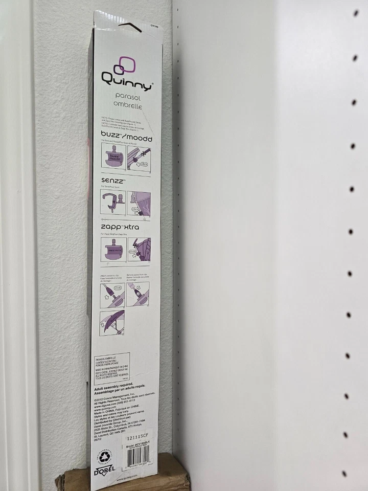 Quinny Pram Sun Parasol Umbrella Canopy - Black - image 3 of 3