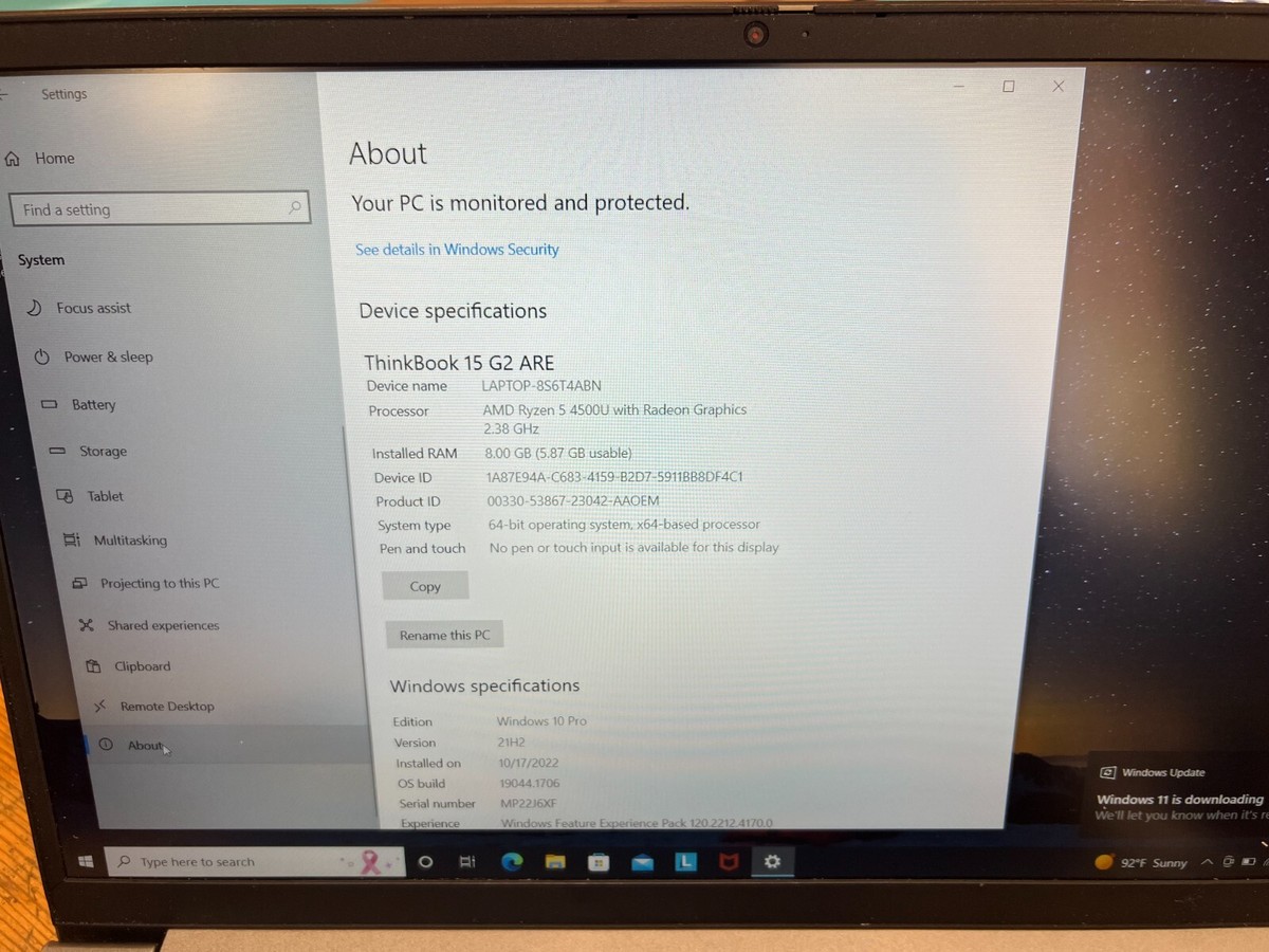 Lenovo ThinkBook 15 G2 ARE 15.6 Lenovo ThinkBook 15 G2 ARE 15.6