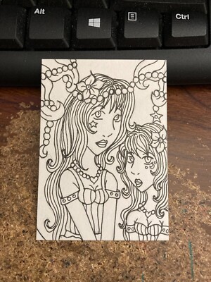 ACEO Original Mixed Media Painting Art Card ATC #34