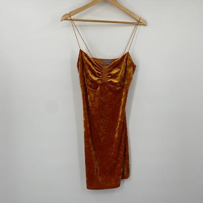urban outfitters orange velvet dress Daisy Street Velvet Collared Midi Dress