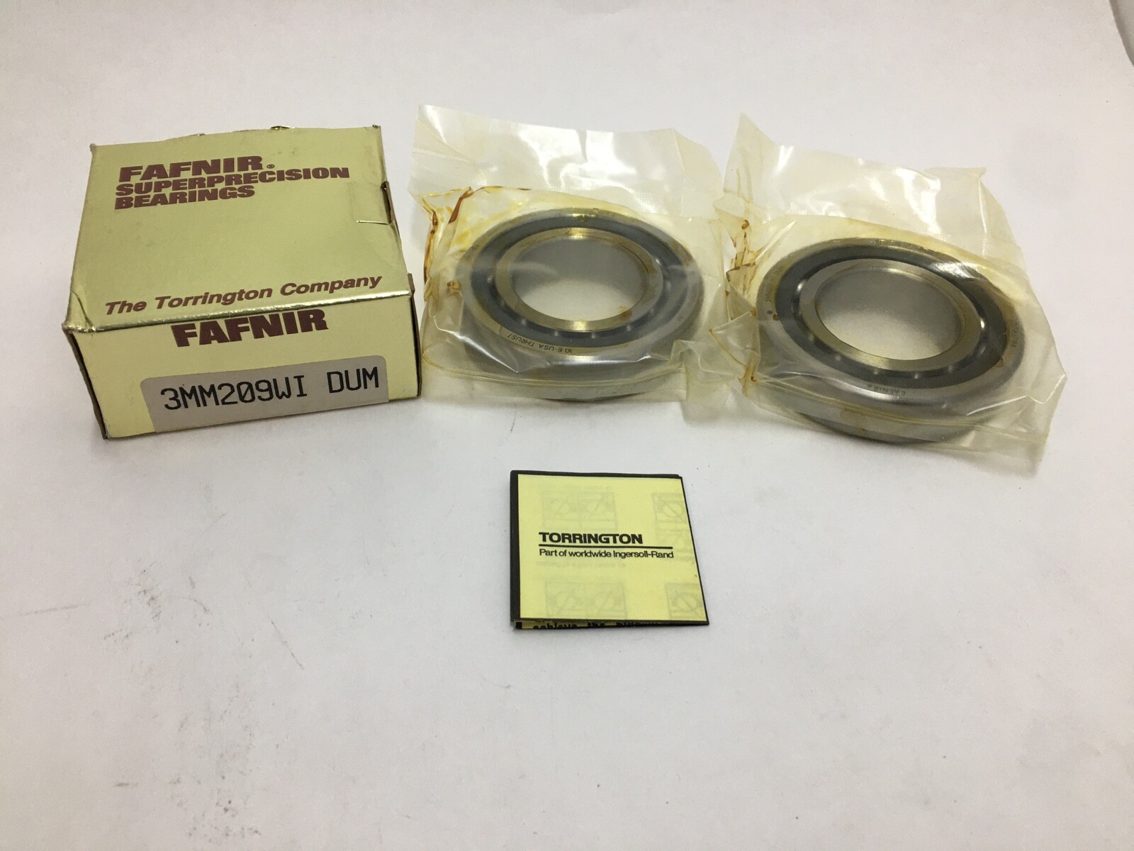 FAFNIR 3MM209WI-DUM 45x85x19mm Angular Bearing Set 7209 2pcs USA Made