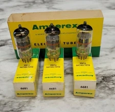 3 Amperex Electron Audio Amplifier Radio Vacuum Tube 6681 12AX7 New
