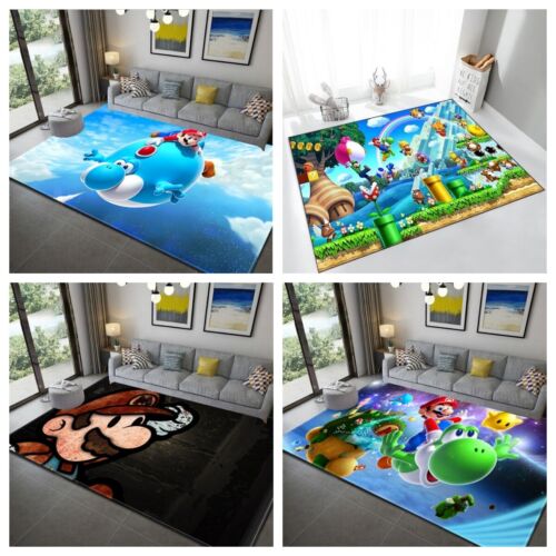 Schlafzimmer 3D Super Mario Teppich Kinder Teppich Bodenmatte Fußmatte Matte Neu - Photo 1/13