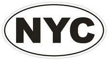 Nyc New York City Oval Bumper Sticker Or Helmet Sticker D148 Euro Oval Nyc New York City Oval Bumper Sticker Or Helmet Sticker D148 Euro Oval