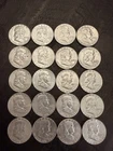 90% 1963 Silver Franklin Half Dollars - Roll of 20 - $10 Face Value