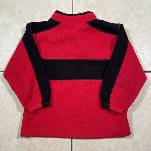 Vintage Big Dogs Sweater Boys's 1/4 Zip Fleece Sweatshirt Y2K Pullover Red - Picture 8 of 8