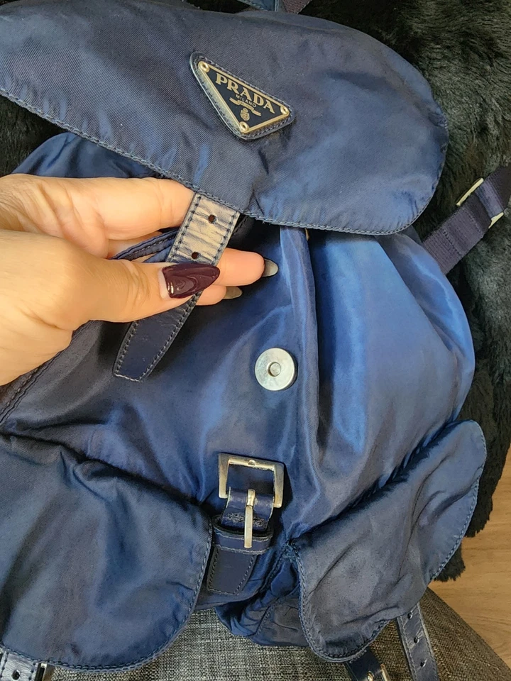 Authentic Prada Navy Blue Backpack  ( Unisex Bag ) - Image 2 of 4