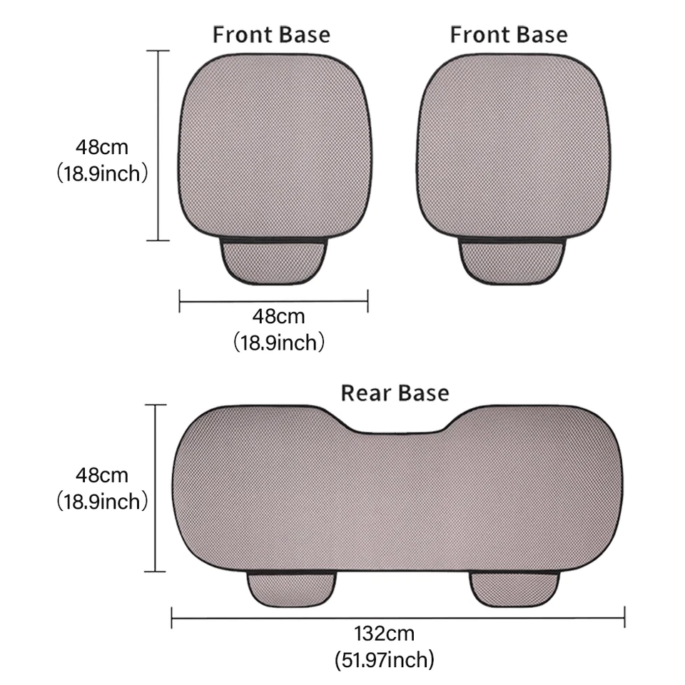 For Volkswagen Car Seat Covers Protector Cushion Breathable 3D Air Mesh Non-Slip Foto 3 de 4