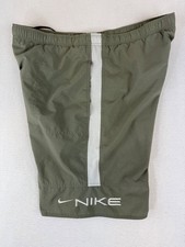 VTG 90s Nike Spell Out Swim Trunks Mens Sz L Shorts Retro Swoosh Embroidered