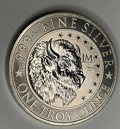 1 Troy Oz Silver Buffalo Round JM Bullion