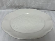 Vintage Embossed Large Turkey Platter Italian 19" X 16" Italy Thanksgiving