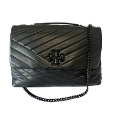 Tory Burch Kira Chevron Powder Coated Quilted Leather Convertible Shoulder Bag