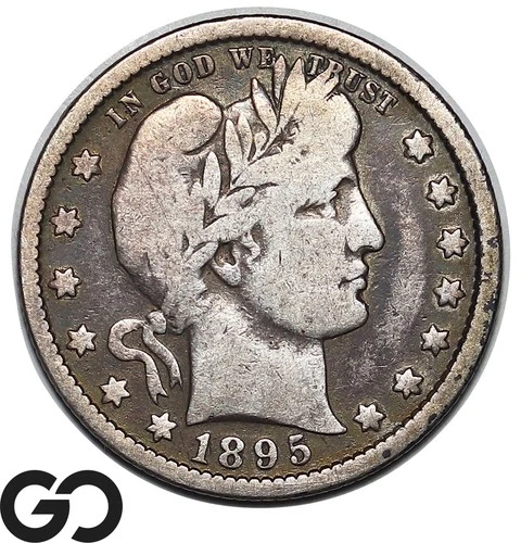 1895-O Barber Quarter, Tougher New Orleans Date